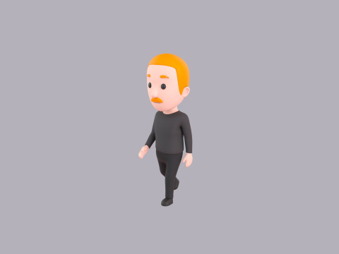 Cartoon Male Character Rigged 018 3D 모델