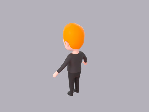 Cartoon Male Character Rigged 018 3D 모델