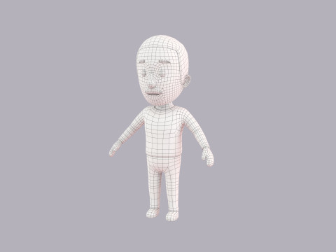 Cartoon Male Character Rigged 018 3D 모델