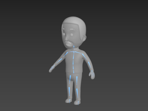 Cartoon Male Character Rigged 018 3D 모델