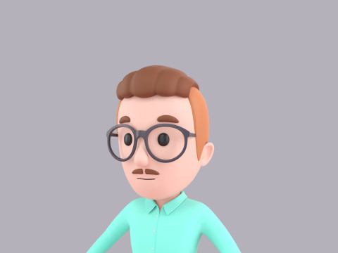 Cartoon Male Character Rigged 019 3D Модель