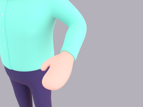 Cartoon Male Character Rigged 019 3D Модель