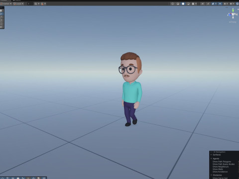 Cartoon Male Character Rigged 019 3D Модель