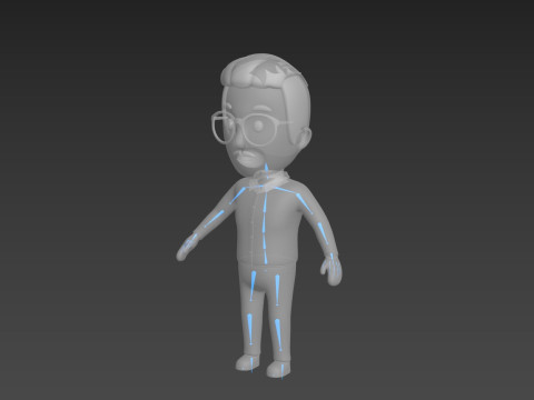 Cartoon Male Character Rigged 019 3D Модель