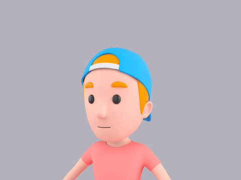 Cartoon Male Character Rigged 020 Modelo 3D