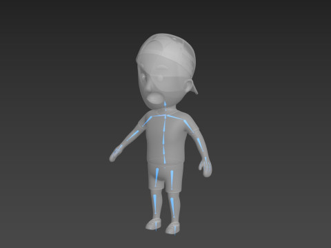 Cartoon Male Character Rigged 020 Modelo 3D