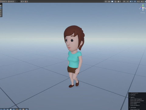 Cartoon Female Character Rigged 022 Modelo 3D