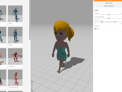 Cartoon Female Character Rigged 023 Modelo 3D