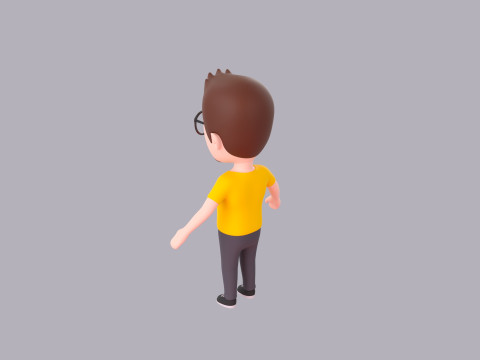 Cartoon Male Character Rigged 021 Modèle 3D
