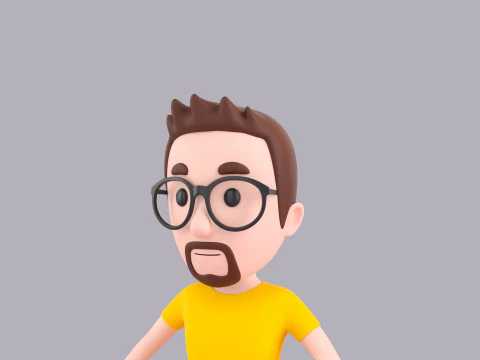 Cartoon Male Character Rigged 021 3D Model