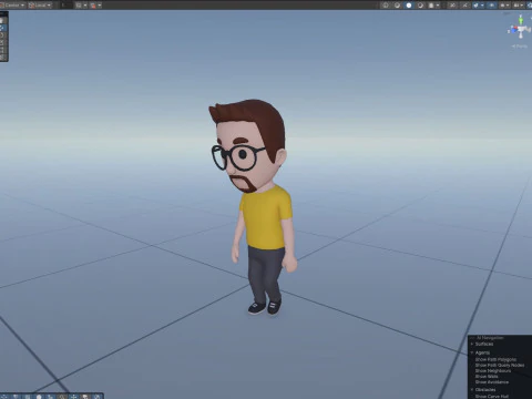 Cartoon Male Character Rigged 021 3D Model