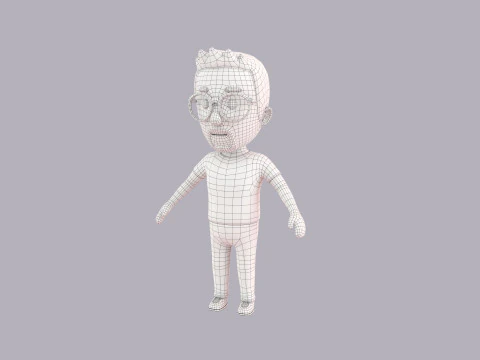 Cartoon Male Character Rigged 021 3D Model