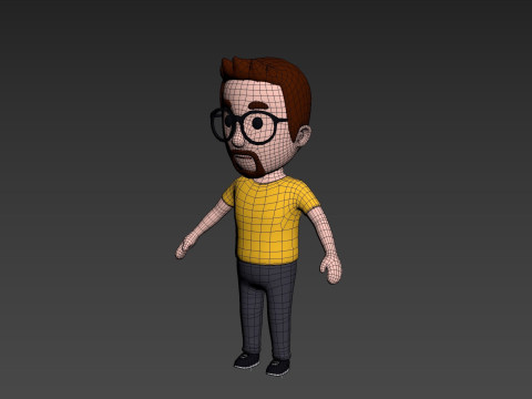 Cartoon Male Character Rigged 021 Modèle 3D