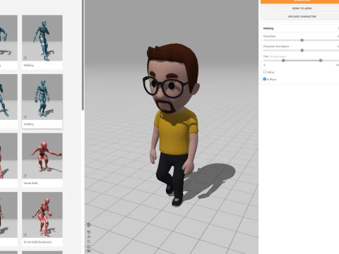 Cartoon Male Character Rigged 021 3D Model