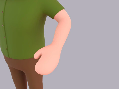 Cartoon Male Character Rigged 022 3D Model