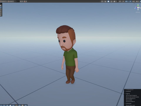 Cartoon Male Character Rigged 022 3D Модель