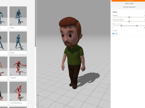 Cartoon Male Character Rigged 022 3D Модель