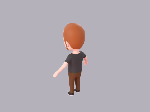 Cartoon Male Character Rigged 023 3D Model