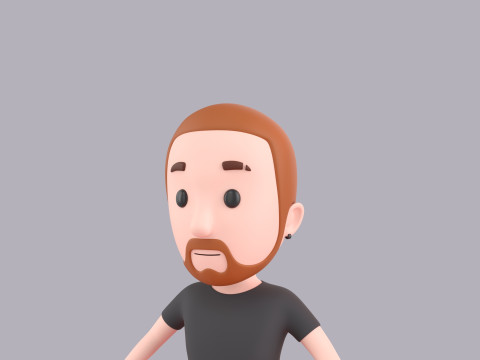 Cartoon Male Character Rigged 023 3D Model