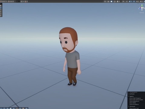Cartoon Male Character Rigged 023 3D Model