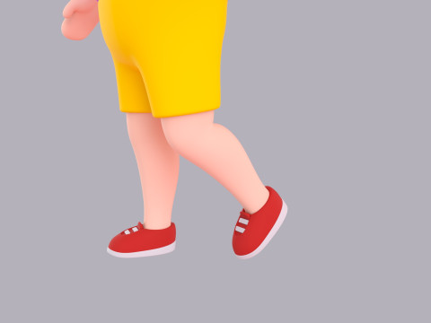 Cartoon Male Character Rigged 025 3D Model