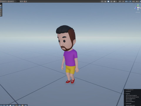 Cartoon Male Character Rigged 025 3D Model