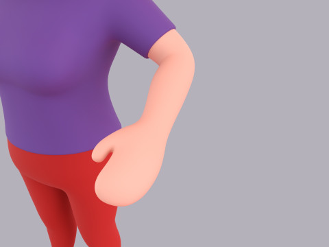 Cartoon Female Character Rigged 027 3D Model