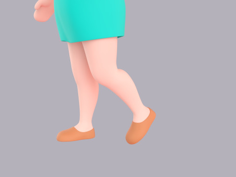 Cartoon Female Character Rigged 029 Modelo 3D