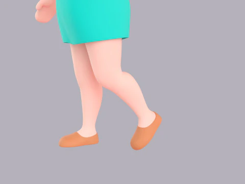 Cartoon Female Character Rigged 029 3D Model