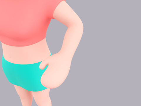 Cartoon Female Character Rigged 029 Modelo 3D