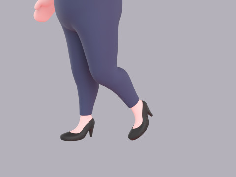 Cartoon Female Character Rigged 031 3D Model