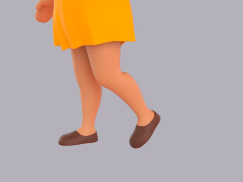 Kobieta z kresk&oacute;wki sfałszowana 032 Model 3D