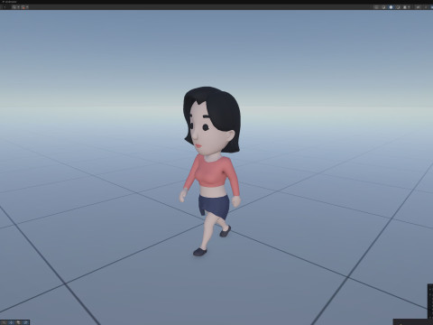 Cartoon Female Character Rigged 033 3D 模型