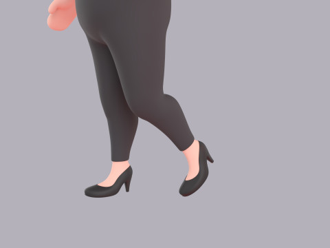 Cartoon Female Character Rigged 034 Modèle 3D