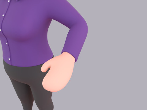 Cartoon Female Character Rigged 034 Modèle 3D
