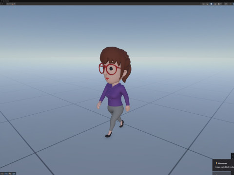 Cartoon Female Character Rigged 034 Modèle 3D