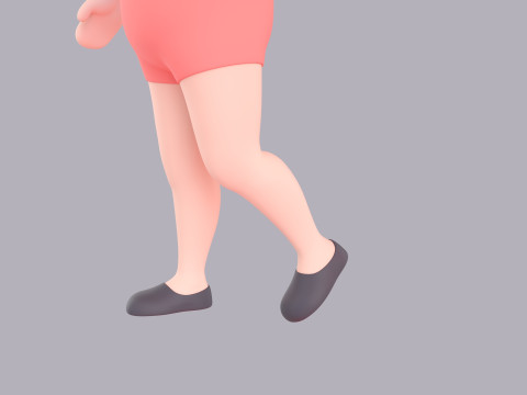 Cartoon Female Character Rigged 035 3D Model