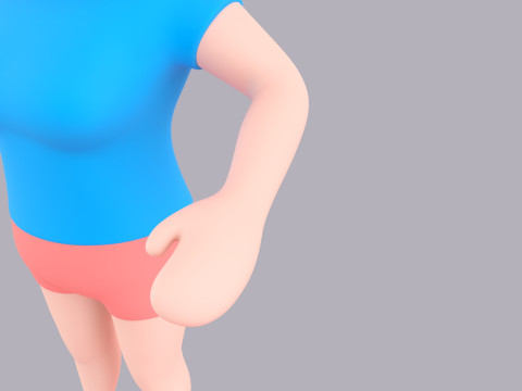 Cartoon Female Character Rigged 035 3D Model