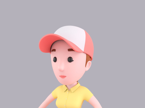 Cartoon Female Character Rigged 036 Modelo 3D