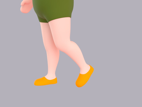 Cartoon Female Character Rigged 038 Model 3D