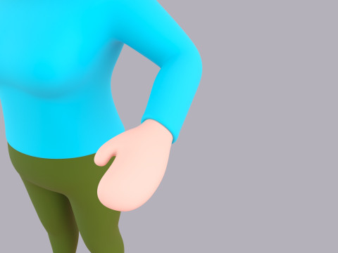 Cartoon Female Character Rigged 039 Model 3D