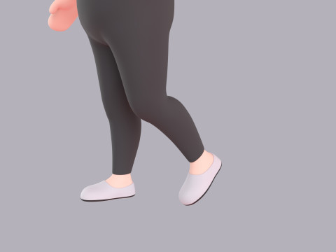 Cartoon Female Character Rigged 041 Model 3D