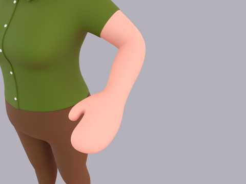 Cartoon Female Character Rigged 042 Modelo 3D