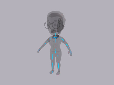 Cartoon Female Character Rigged 042 Modelo 3D