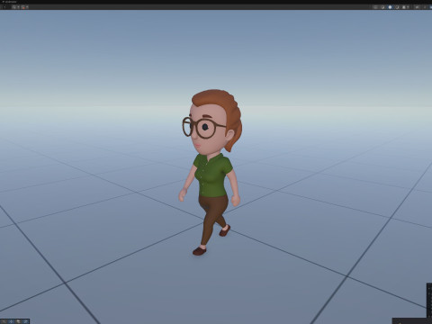 Cartoon Female Character Rigged 042 Modelo 3D