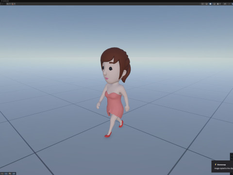 Cartoon Female Character Rigged 043 3Dモデル