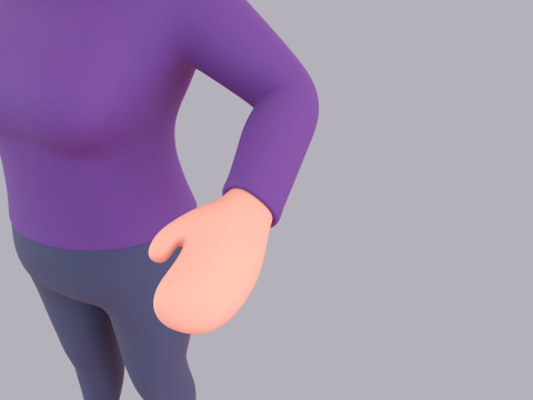 Cartoon Female Character Rigged 044 3D 模型