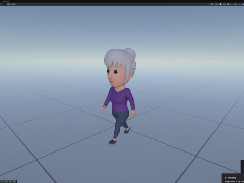 Cartoon Female Character Rigged 044 3D 模型
