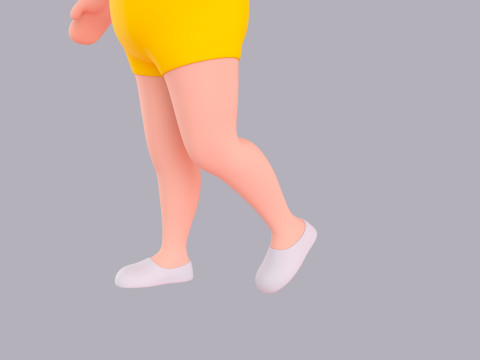 Cartoon Female Character Rigged 045 Modèle 3D