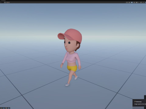 Cartoon Female Character Rigged 045 Modèle 3D
